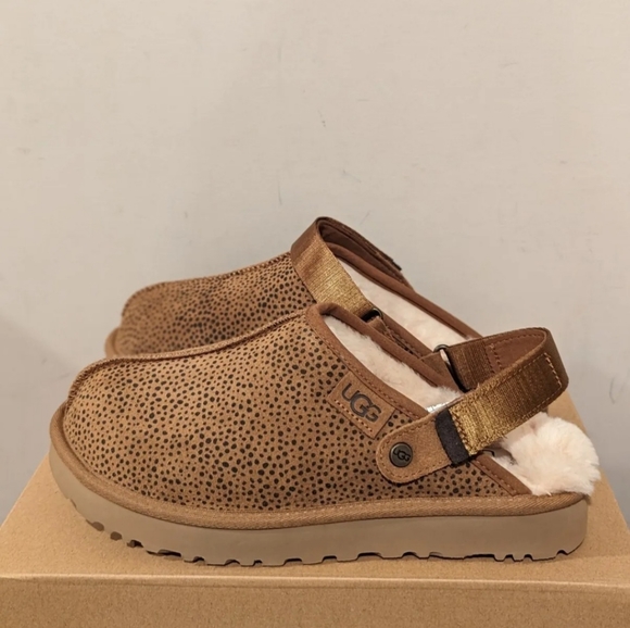 UGG Shoes - Ugg Australia Womens  Lanah Clog Micro Cheetah Slipper Size 9 NIB